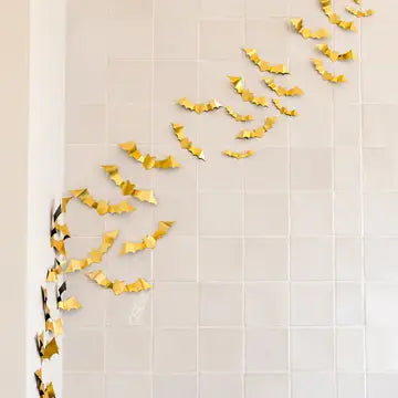 HAL1315 - Gold Wall Decor Bats