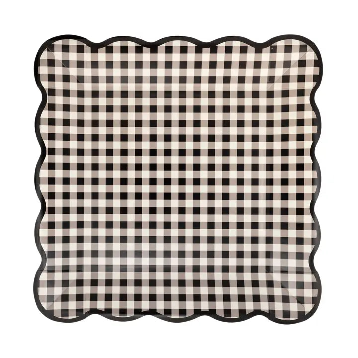 EVE1342 - Black Gingham 10" Plate