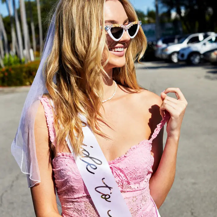 Bride To Be Rose Gold Sash, Bach Party Accessory, Bride Gift