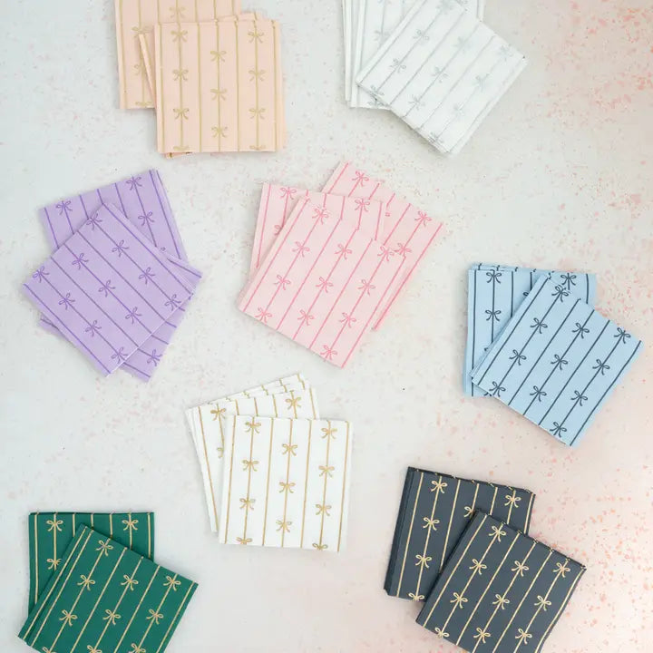 Silver Signature Bow Small Napkins