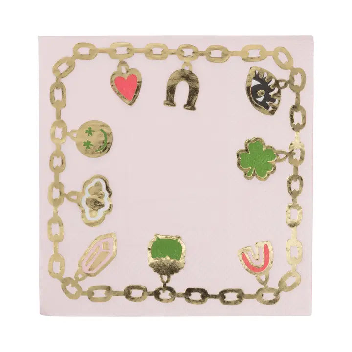 Lucky Charmed Square Foil Napkins