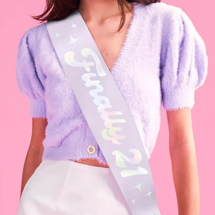 21st Birthday Party Sash, Finally Legal, Party Accessory