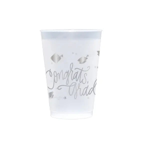 Congrats, Grad! (Silver Ink) | Frosted Cups