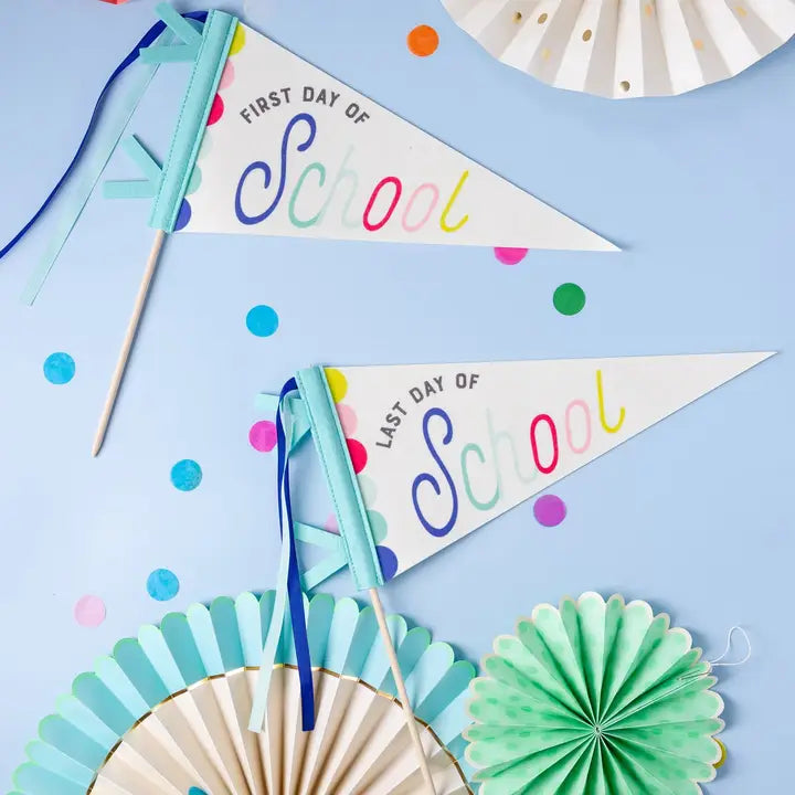 First Day of School/Last Day of School Pennant Banner Set