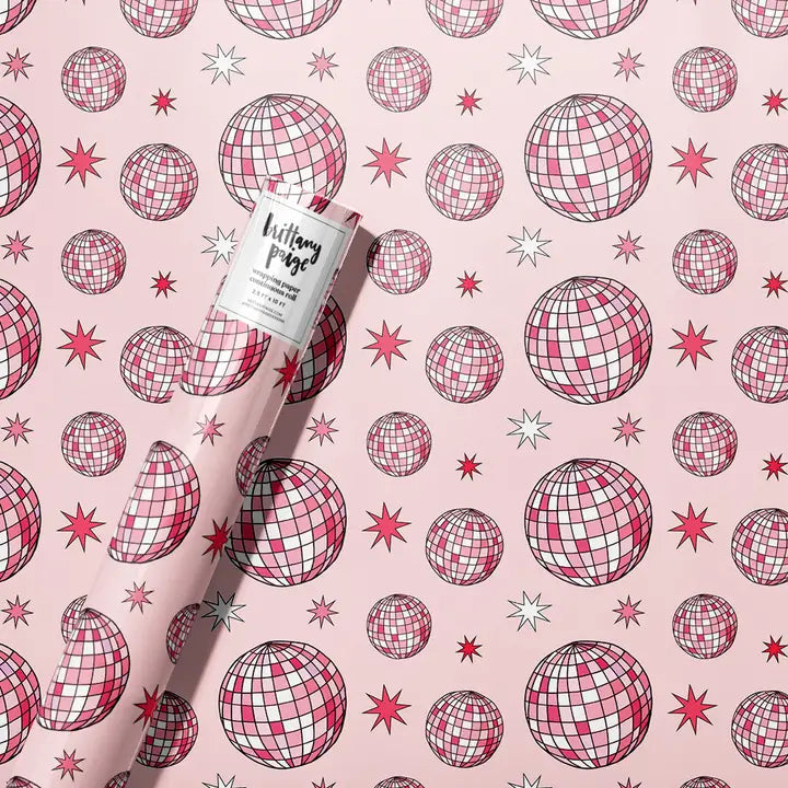 Pink Disco Wrapping Paper Roll