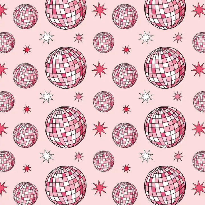 Pink Disco Wrapping Paper Roll