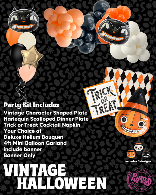 Vintage Halloween Party Kit for 8