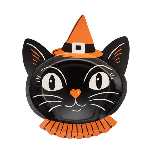 VHP1342 - Vintage Witchy Cat Plate