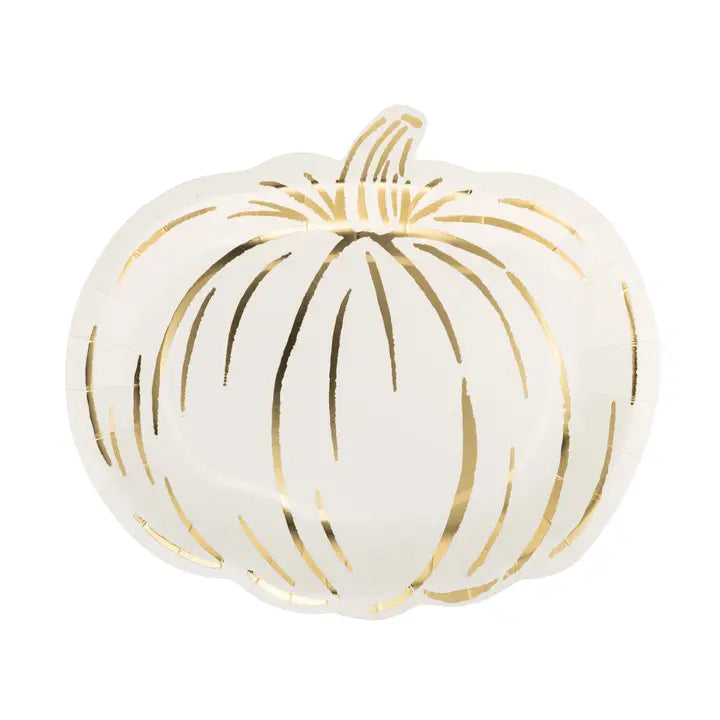 FAL1342 - Cream Pumpkin Shaped Plate