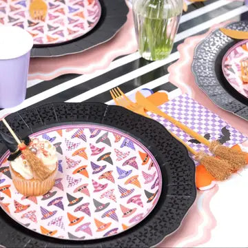 Elegant Black Pattern Dinner Plates