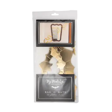 HAL1315 - Gold Wall Decor Bats