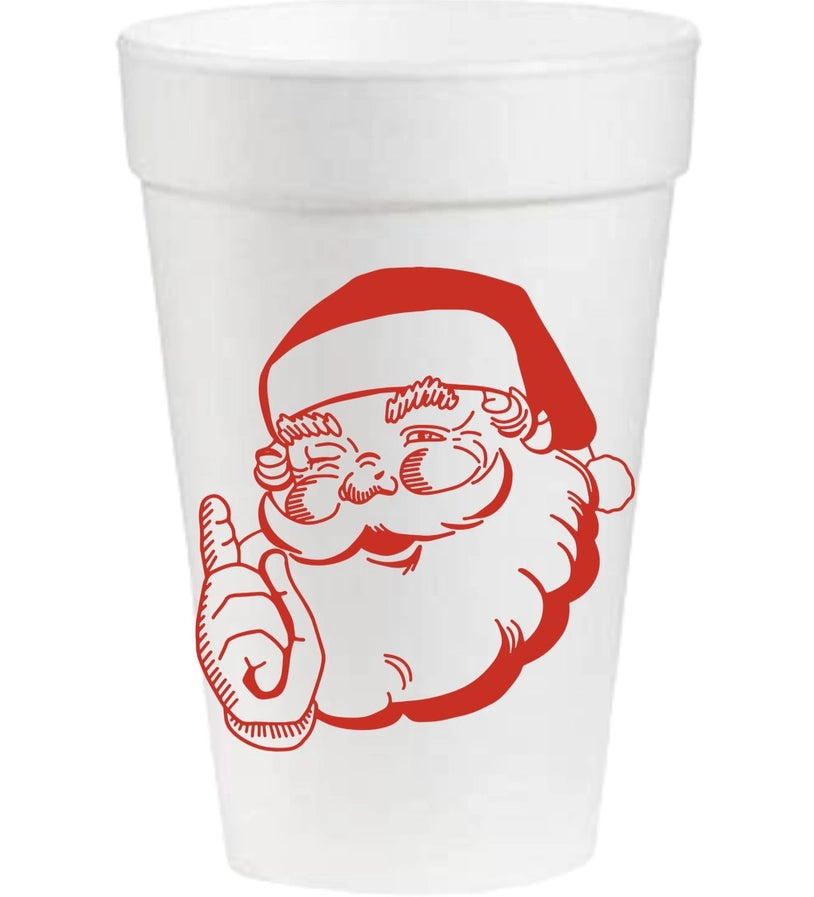 Holiday Styrofoam Drinking Cups 16oz.