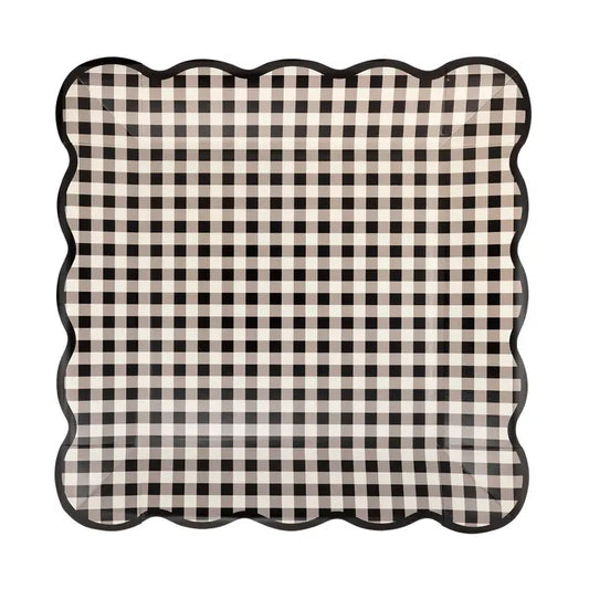 EVE1342 - Black Gingham 10" Plate