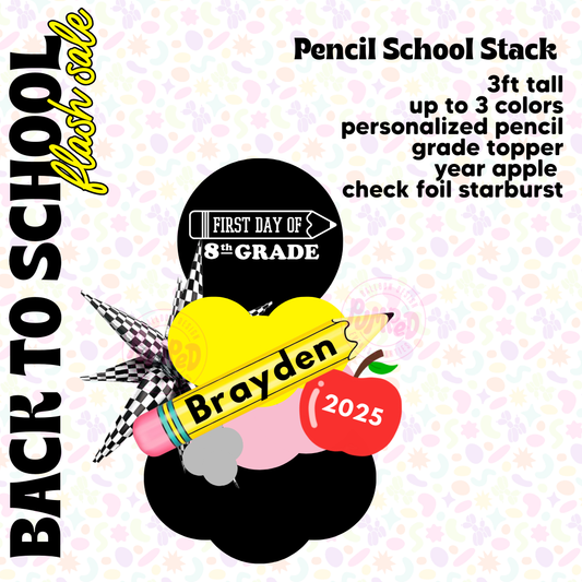 Back to School Pencil Stack