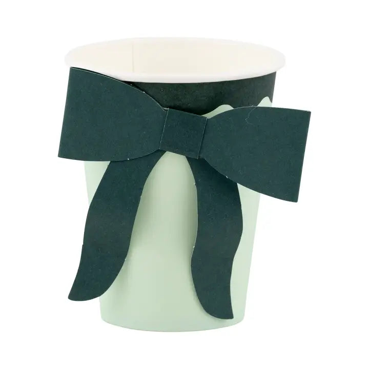 Mint and Green Bow Cups