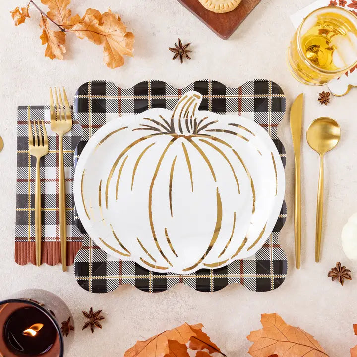 FAL1342 - Cream Pumpkin Shaped Plate