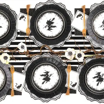 Elegant Black Pattern Dinner Plates
