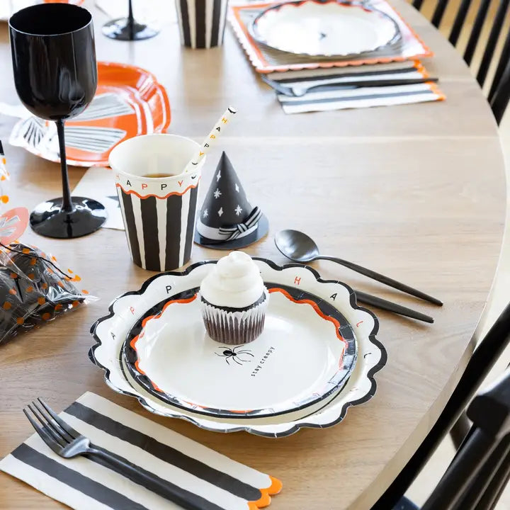 HPH1339 - Black and Cream Striped Dinner Napkin