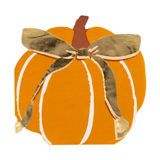 HRV1338 - Harvest Pumpkin Shaped Paper Napkins