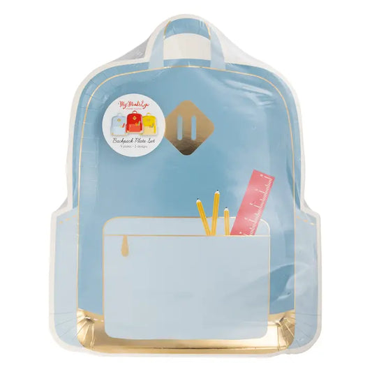 Back To School Backpack Plate Set