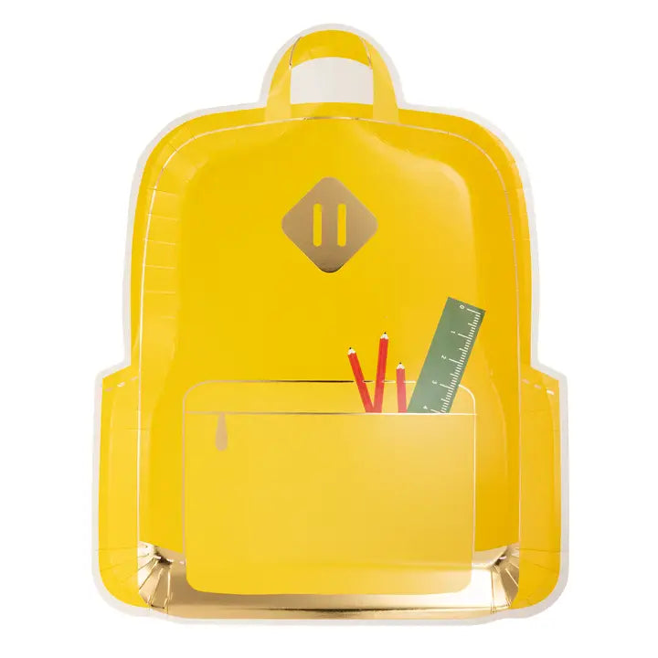 Back To School Backpack Plate Set