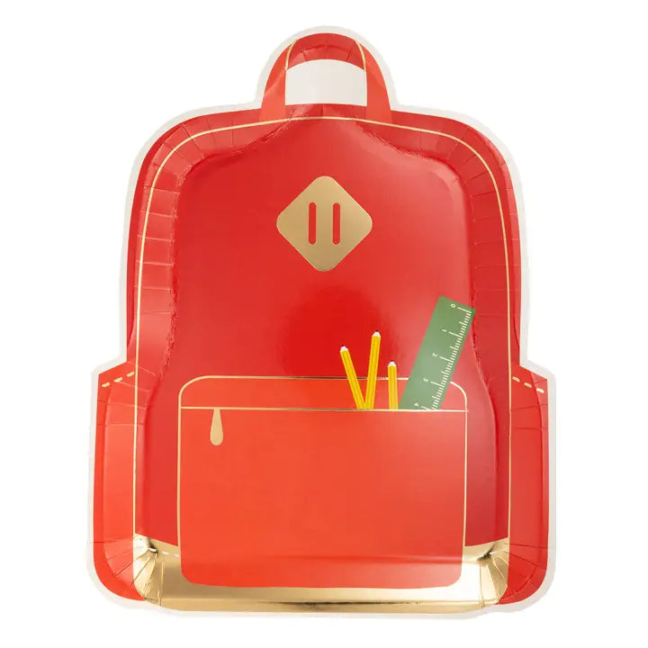 Back To School Backpack Plate Set
