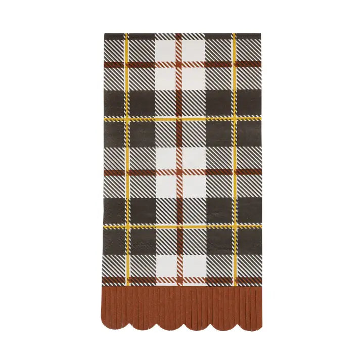 FAL1339 - Black Fall Plaid Dinner Napkin