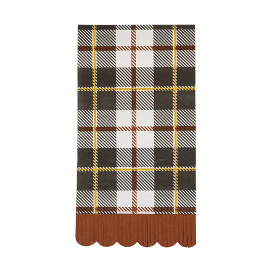 FAL1339 - Black Fall Plaid Dinner Napkin