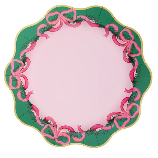 Blush and Emerald Nutcracker Large Paper Plates