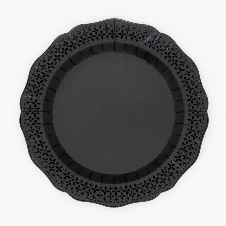 Elegant Black Pattern Dinner Plates