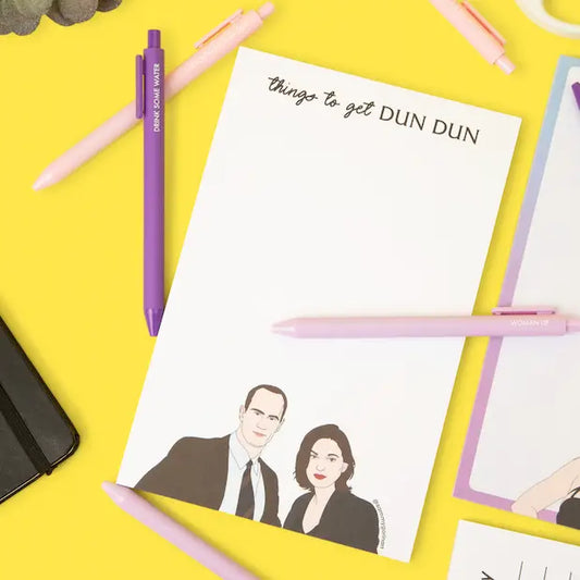 Things To Get Dun Dun Notepad, Law & Order, Benson & Stabler