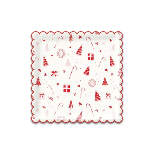 Elf Scallop Scatter Paper Plate