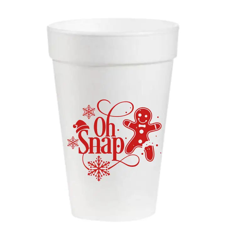 Holiday Styrofoam Drinking Cups 16oz.
