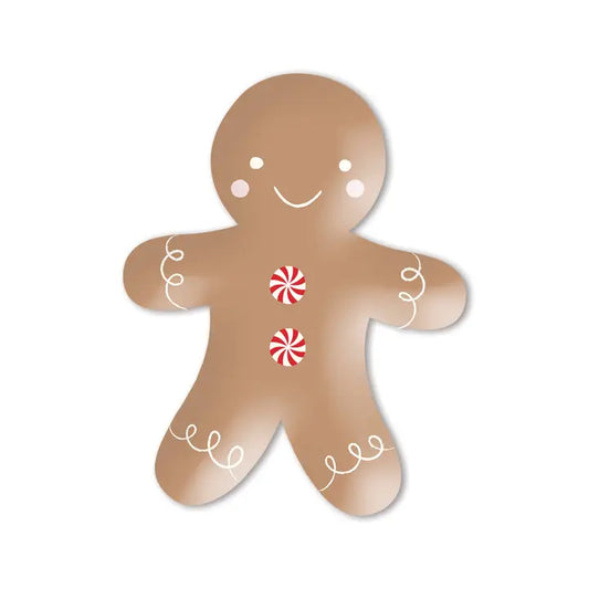 Gingerbread Man Shaped Disposable Paper Plates