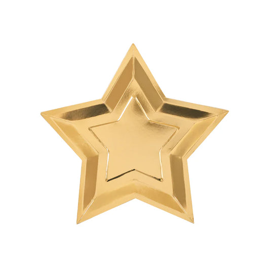 Gold Star Shaped Plate