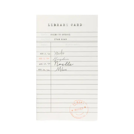 Library Card Dinner Napkin