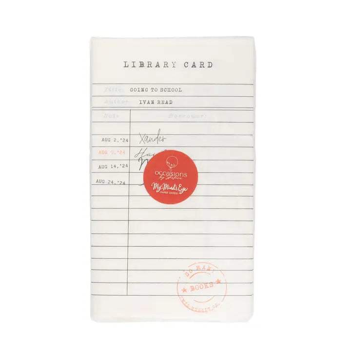 Library Card Dinner Napkin