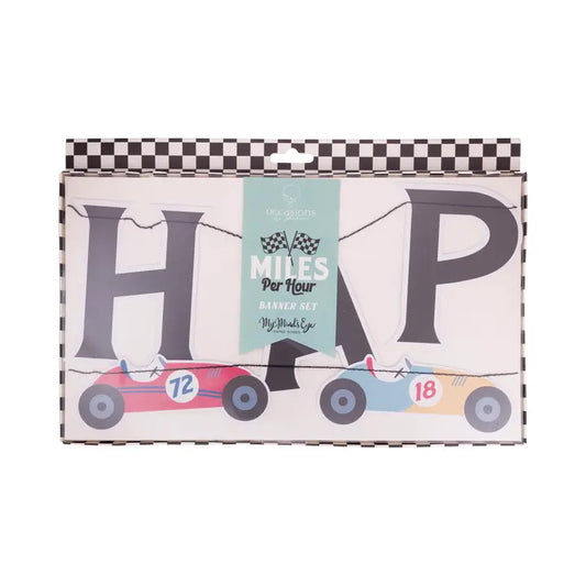 Miles Per Hour - Happy Birthday Banner Set