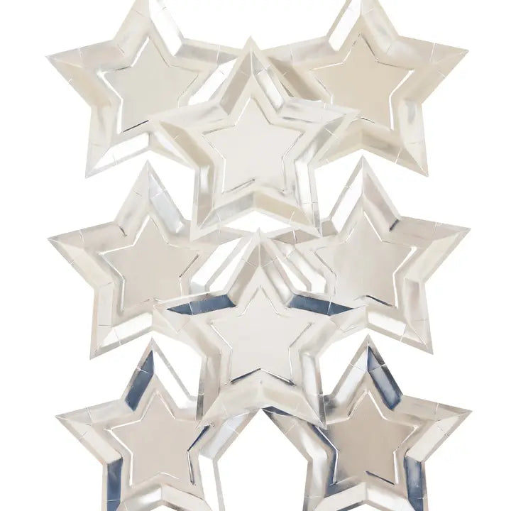 Silver Foil Star Shaped Plate