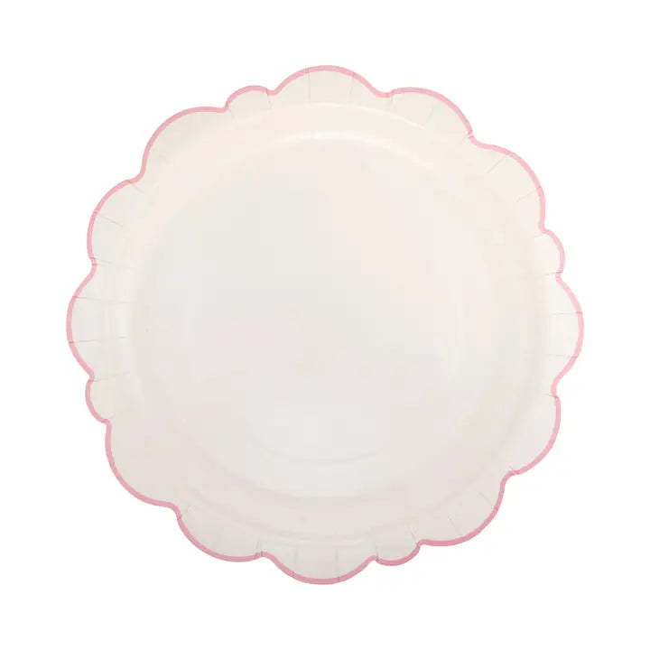 Pembroke Pink Edge Scallop 12" Plate