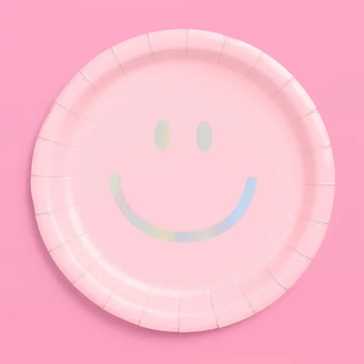 Smiley Pastel Paper Plates 24ct