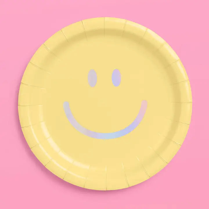 Smiley Pastel Paper Plates 24ct