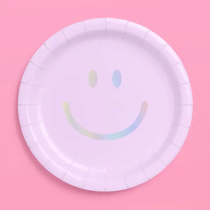 Smiley Pastel Paper Plates 24ct