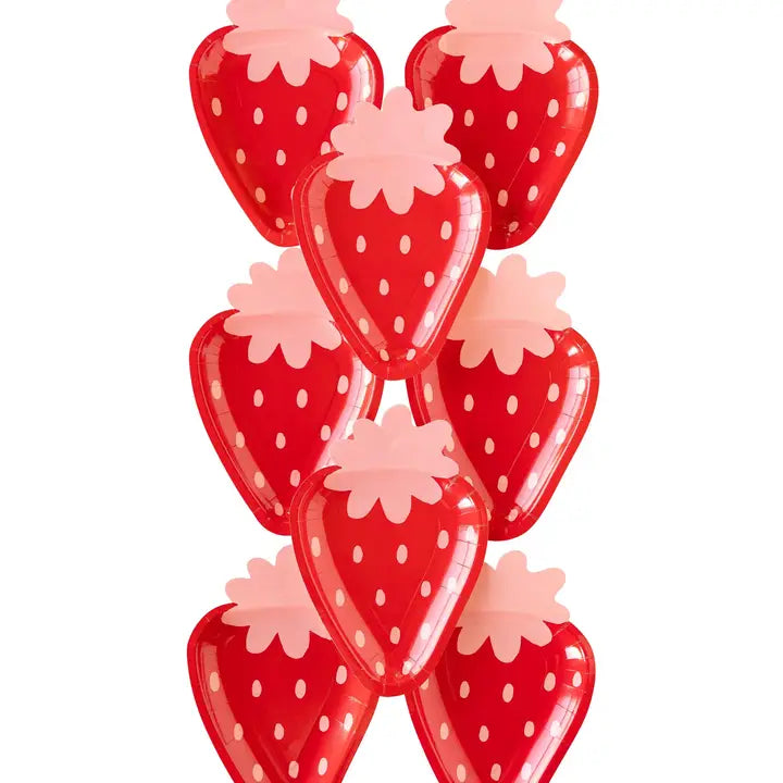 Strawberry Shaped Paper Plate