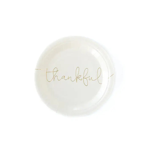 Harvest Thankful/Grateful 7" Plate Set 8ct