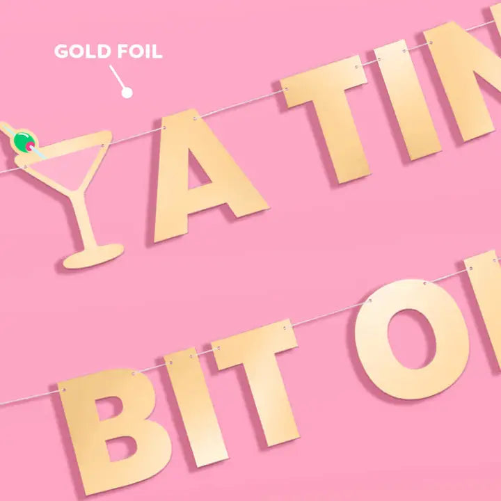 Tini Bit Older Gold Foil Banner