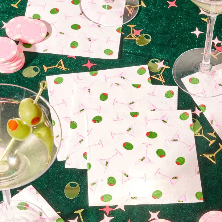 Martini Napkins - 25 Paper Napkins