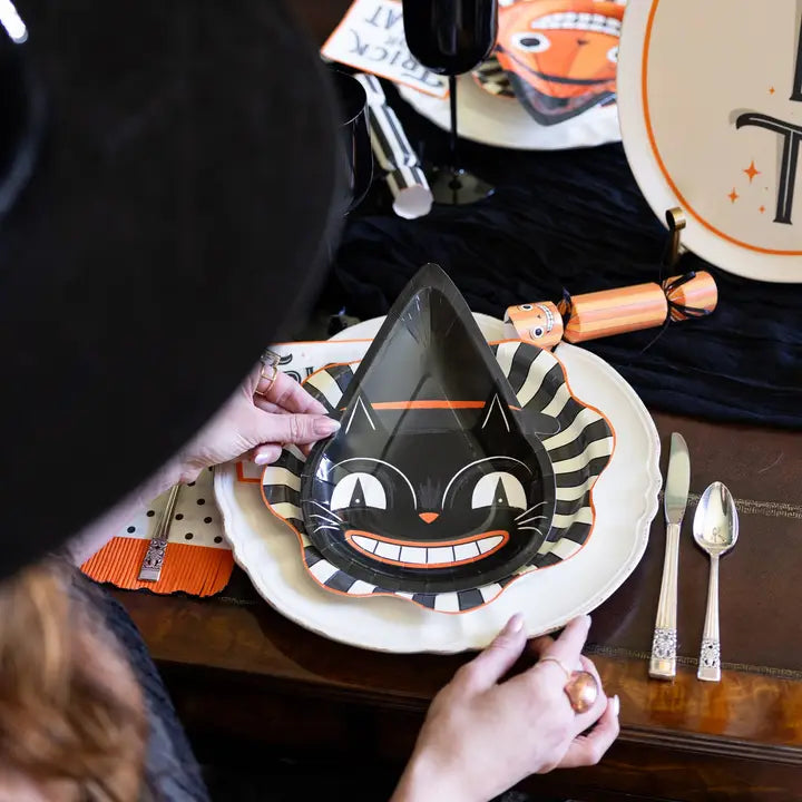 Vintage Halloween Character Shaped Plate Set 9ct